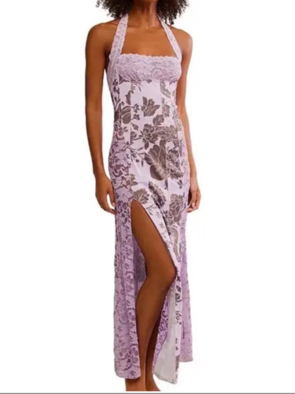 Free People Intimately Love You Most Printed Maxi Slip Dress Floral Nightgown